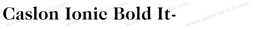 Caslon Ionic Bold It字体转换